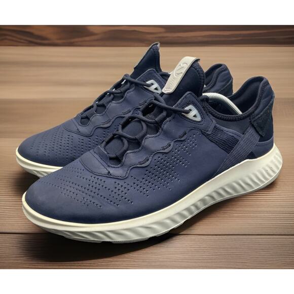 ECCO ST 1 Lite Dark Navy Leather Comfort Shoes Mens Size 9.5 Fast Shipping main image 7
